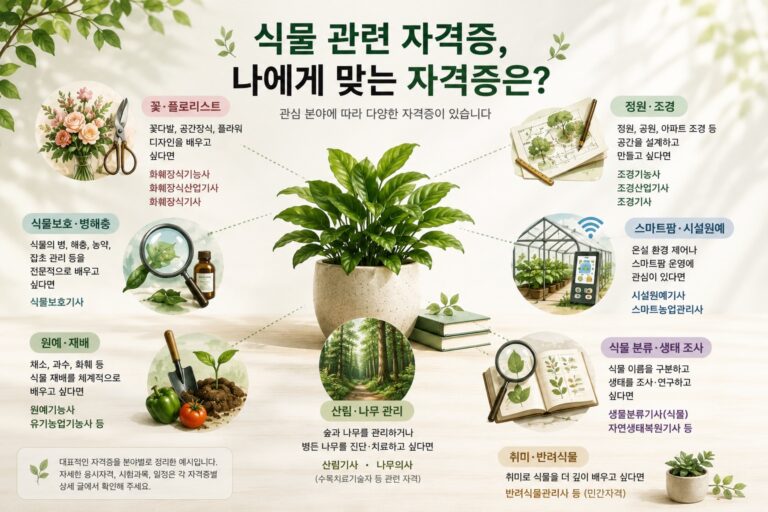 식물 관련 자격증, 나한테 맞는 건 뭘까요