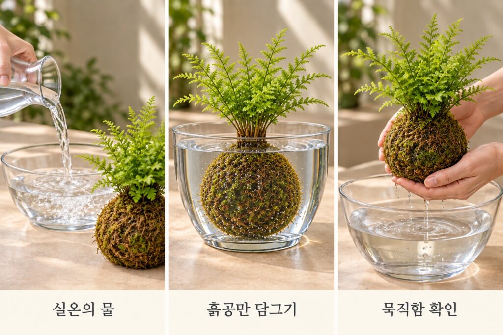 코케다마 흙공 담그기